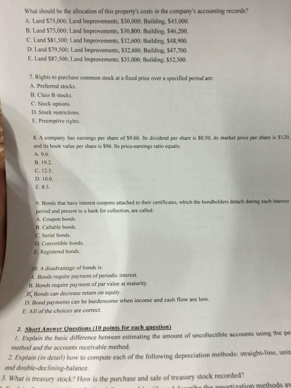 Can anyone help me with "accounting" problems ? All multiple choices