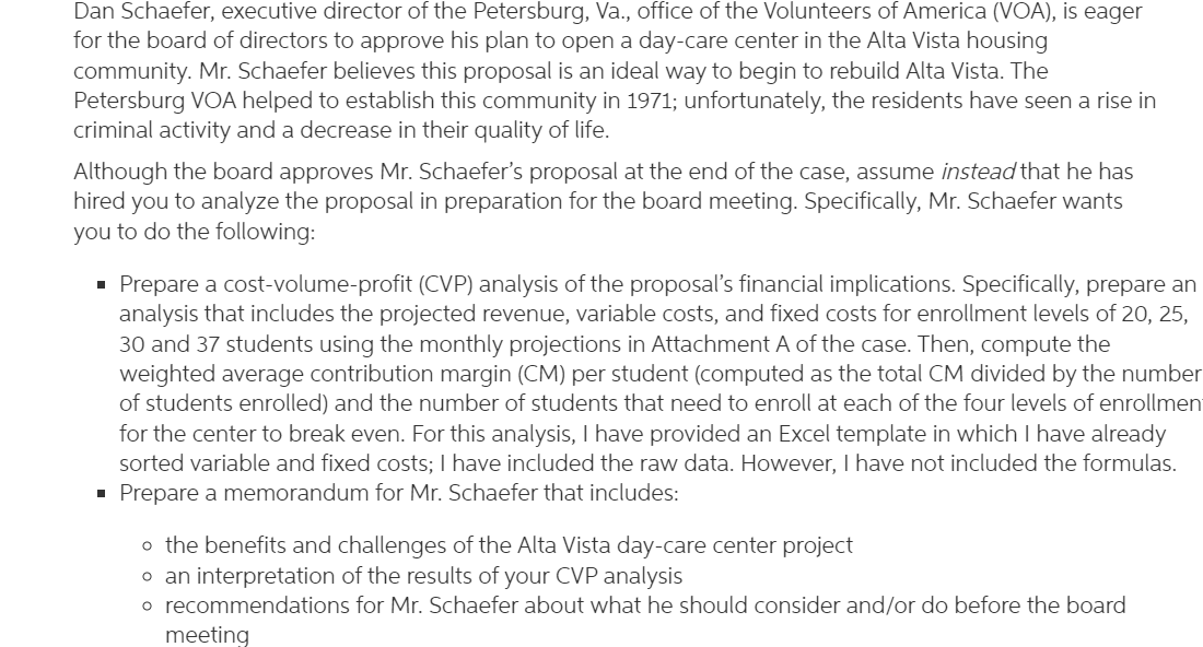 I need help with the recommendations! Dan Schaefer, executive director of the