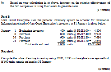 Bhd are two companies of the same size, both running a chain