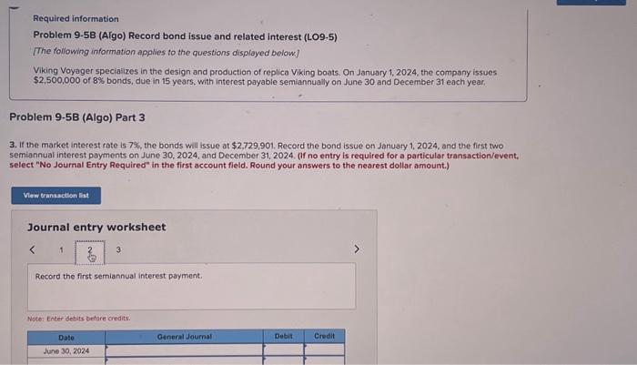 (LO9.5) [The following information applies to the questions displayed below.] Viking Voyager