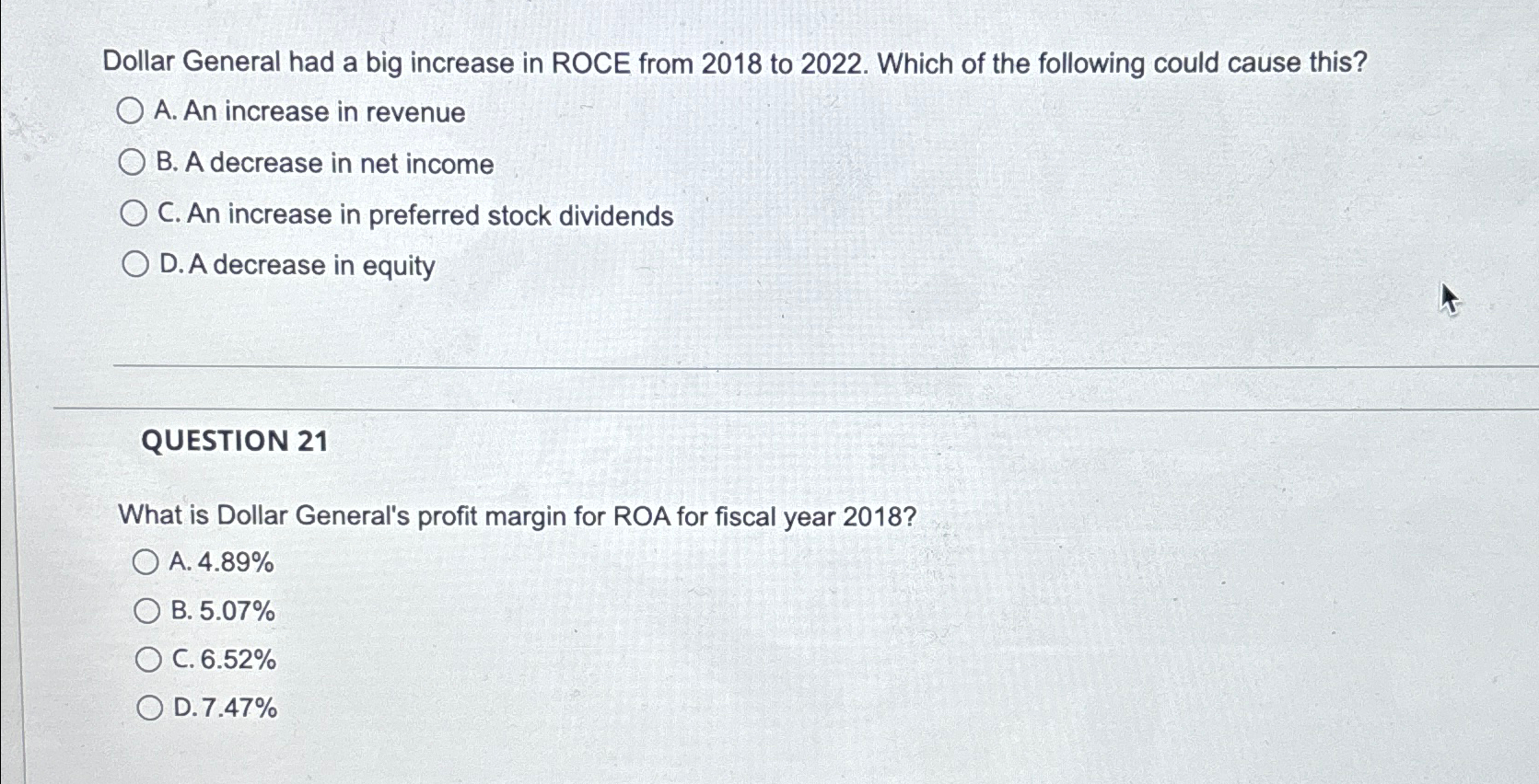  Dollar General had a big increase in ROCE from 2018 to
