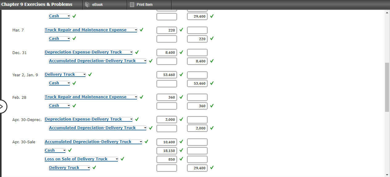 Assets, including Sale The following transactions and adjusting entries were completed by