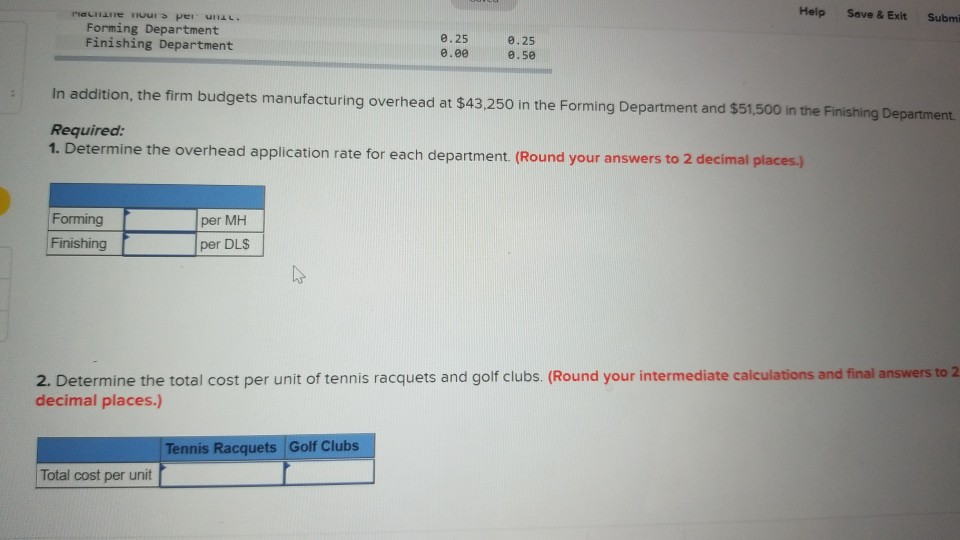 Overhead Application (LO3, LO5) Sportway Inc. produces high-quality tennis racquets and golf
