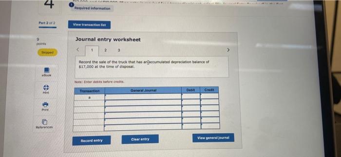my work 4 Part 2 of 2 Required information E9-9 Demonstrating the