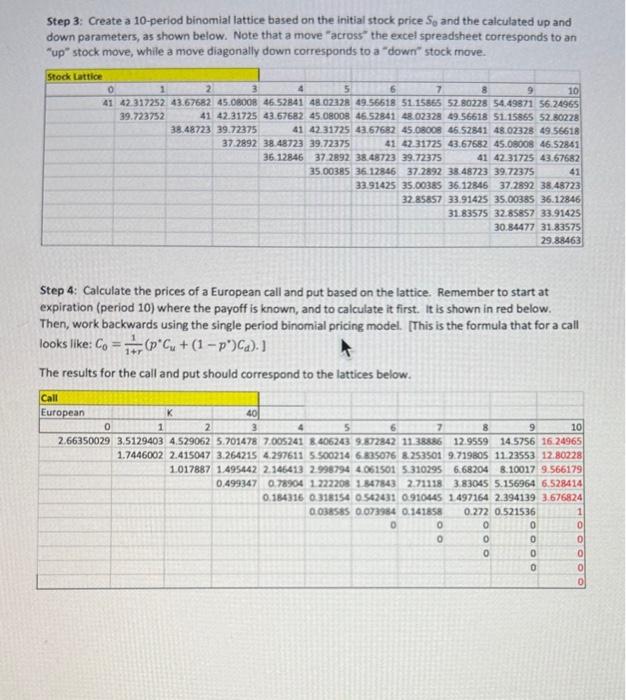 template to complete this by showing the formulas and steps to plug