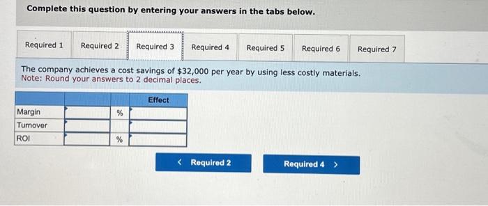 average operating assets of $2,000,000 during the year. Required: 1. Compute last