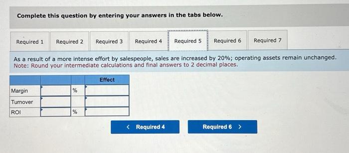 following questions, indicate whether last year's margin and turnover will increase, decrease,