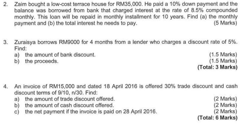 Pleas help me . Please save me .please 2. Zaim bought a