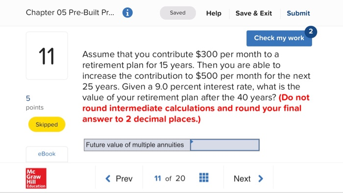  Chapter 05 Pre-Built Pr...i Saved Help Save & Exit Submit 2