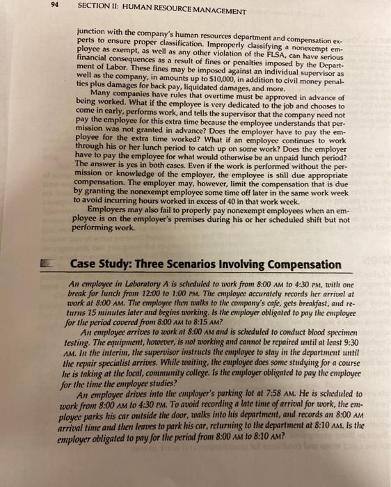 involving compensation. plesse give a detailed answer. Por example, some companies have