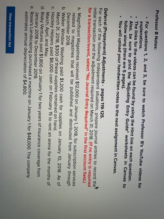  Professor B Notes: . For questions 1, 2, and 3, be