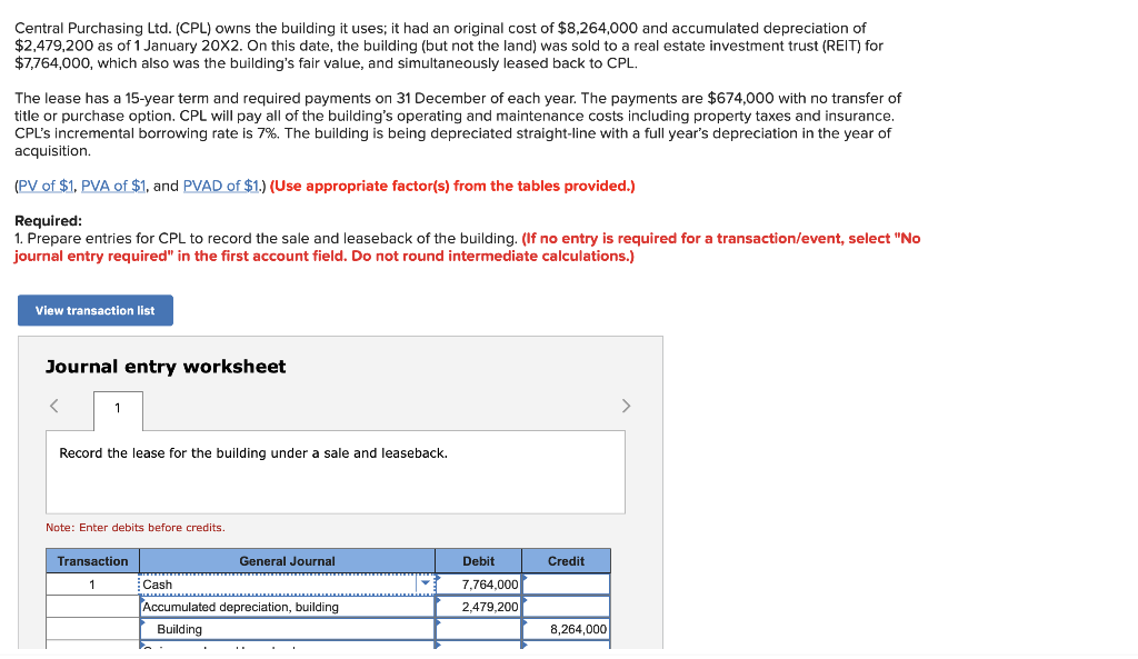 Central Purchasing Ltd. (CPL) owns the building it uses; it had