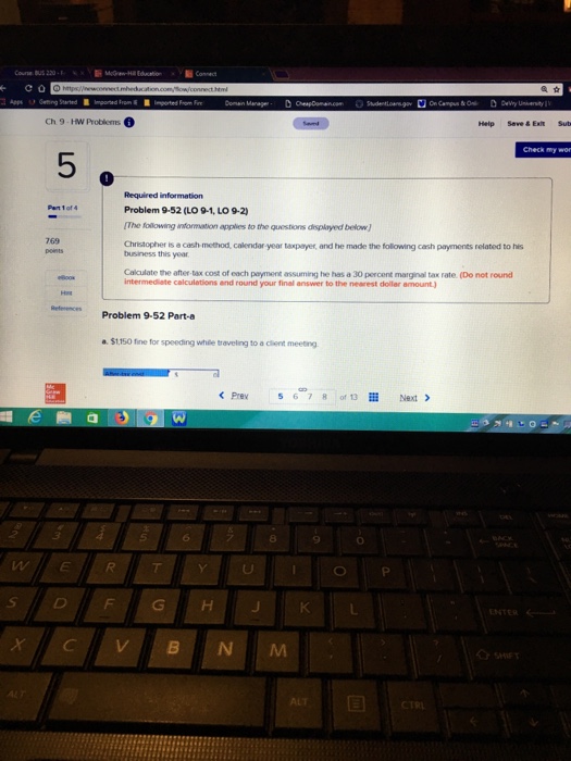  Ch 9-HW Problems Help Save & Exit Sub 5 Required information