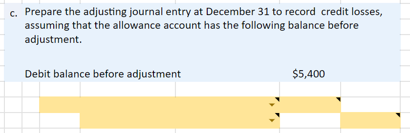 yellow in this template. Use \\ mathematical formulas with cell references to