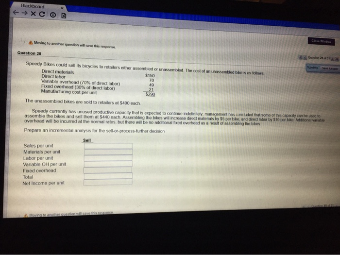  Blackboard + XCO -> Moving to another w a s response
