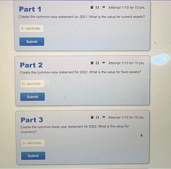 for two years: Part 1 Attempt 1/10 for 10 pts. Create the