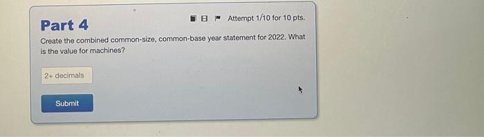 common-size statement for 2021. What is the value for current assets? Part