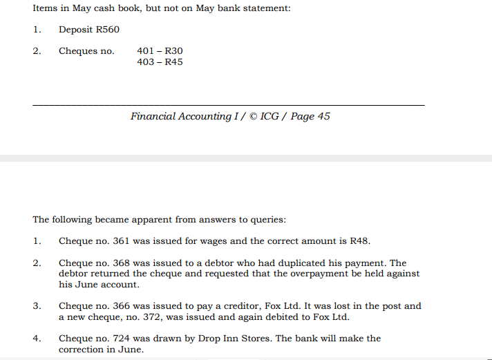 2007 R R Cr. balance per bank statement Add: outstanding deposit 1