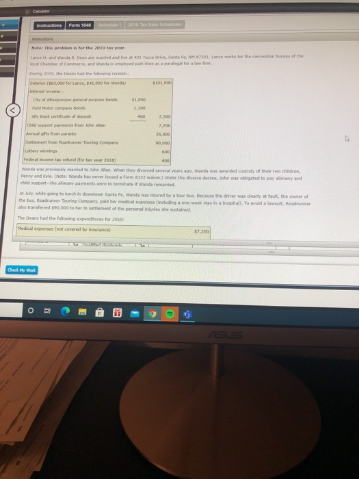  Instructions Form 1040 Schedule 2013 Tax Rate rules Note: This problem