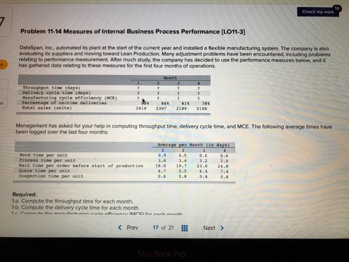  Use info below to answer questions below 10 Check my work