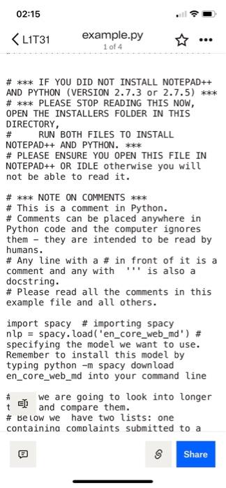 1 Follow these steps: - Create a file called semantic.py and run