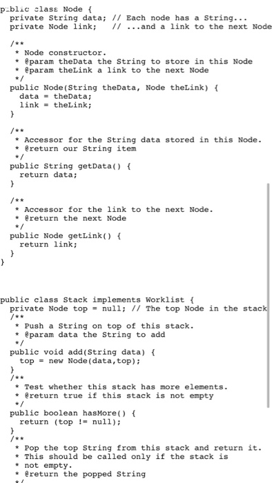 that implements the Worklist interface, using a first-in- first-out order. Implement your