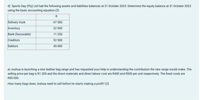  a) Accounting information users are divided into two groups, namely internal