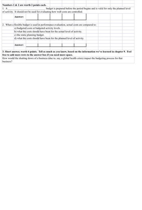  Need help w all questions 1-4 Numbers 1 & 2 are