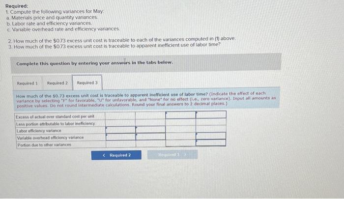 along with actual cost data for May. The production superintendent was pleased
