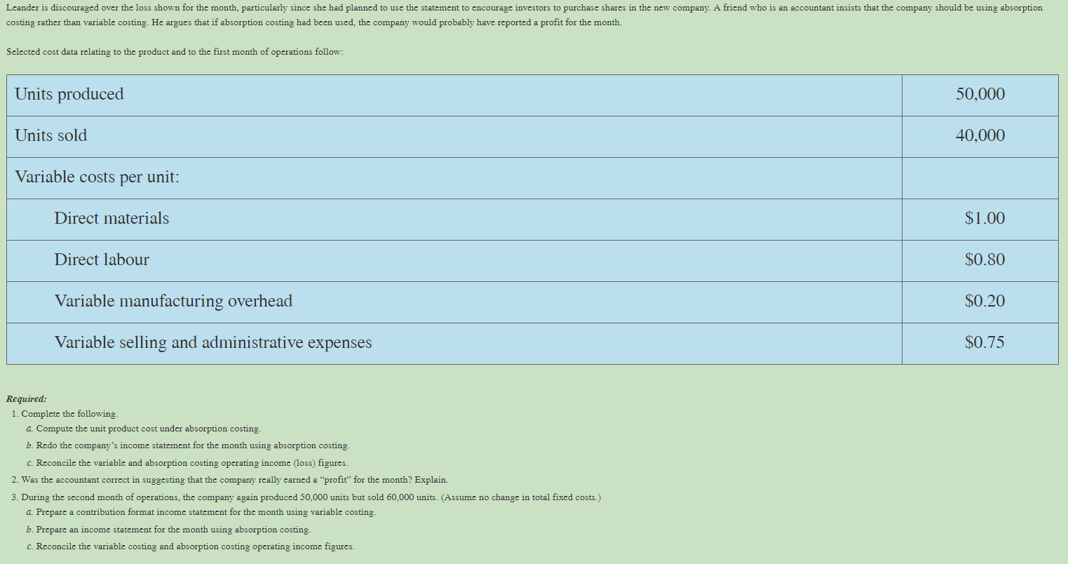 Q. L029.039, 1042] Leander Office Products Inc. produces and sells small storage