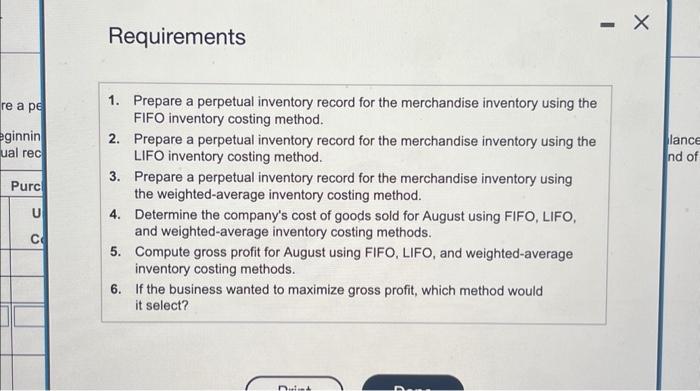 perpetua eainnina invel and balances af the end of the Requirements 1.