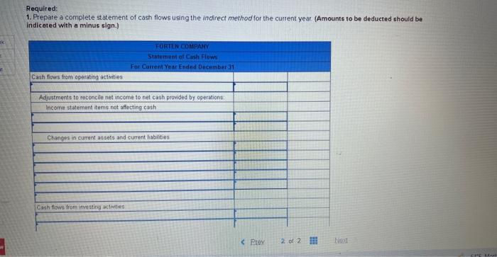 yeat income statement, comparative balance sheets, and additional information follow For the