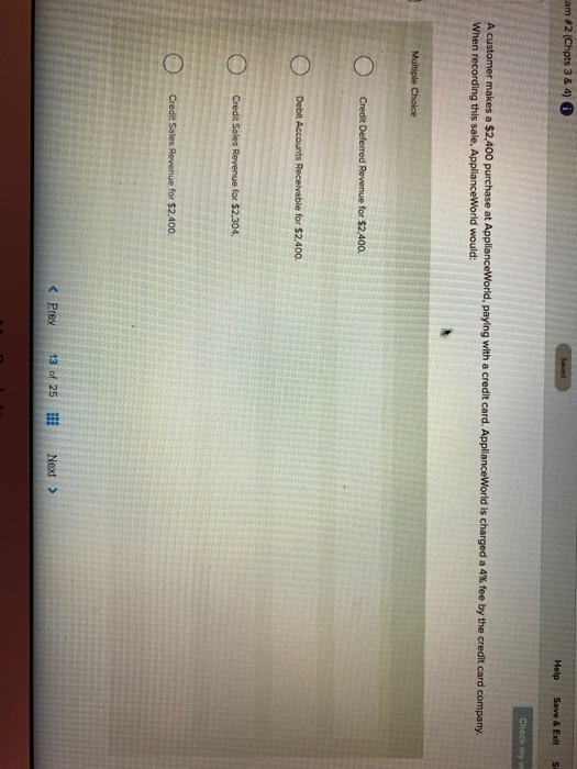  cam #2 (Chpts 3 & 4) A Seved Help Save &