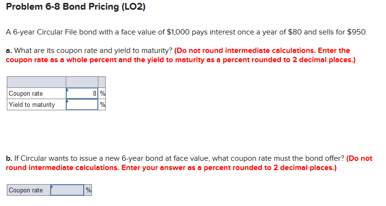 bond paying an annual coupon of 5% and a 10-year bond also
