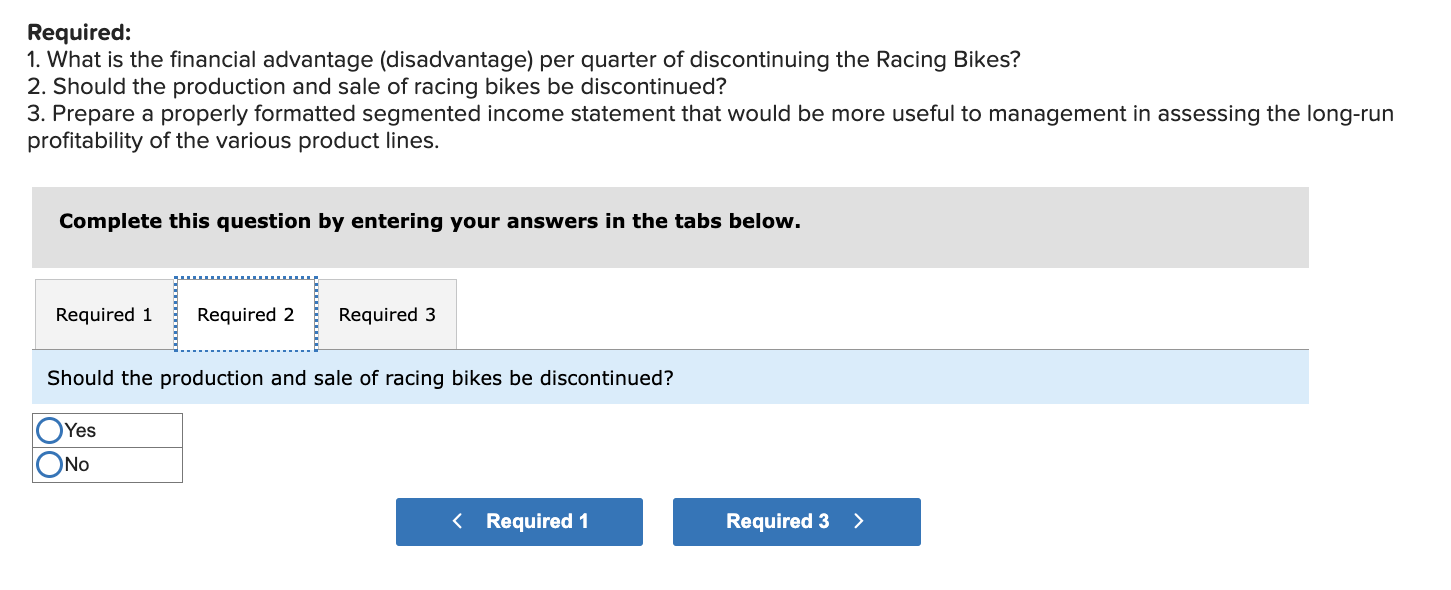 Cycle Company manufactures three types of bicycles-a dirt bike, a mountain bike,