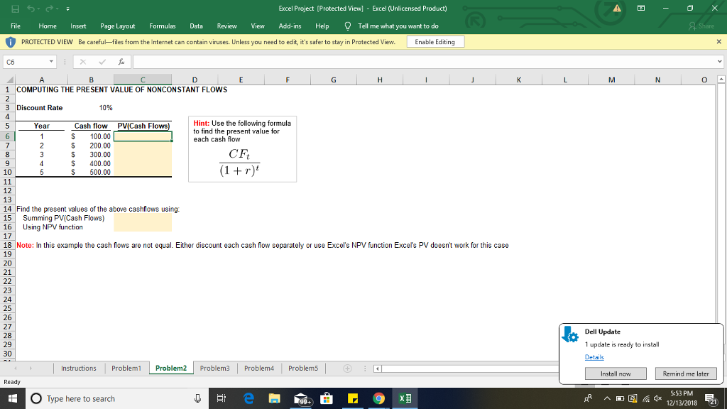 Please send in a screen shot photo of excel when completed. my.emich
