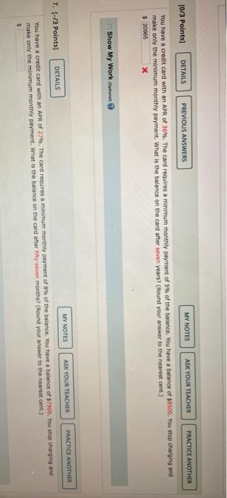  MY NOTES PRACTICE ANOTHER ASK YOUR TEACHER PREVIOUS ANSWERS 10/3 Points)