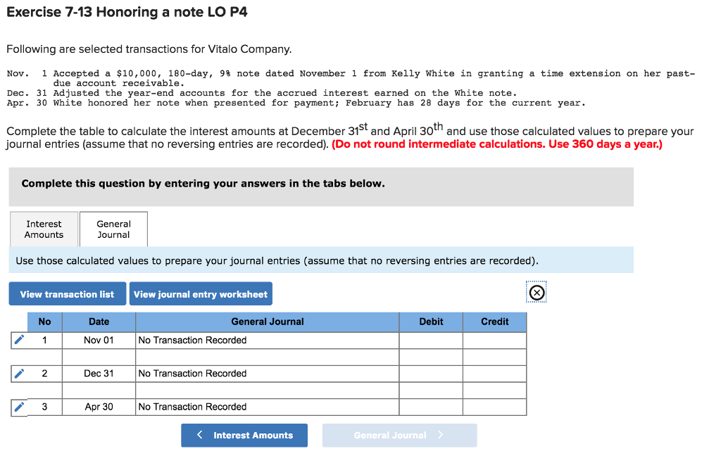 LO P4 Following are selected transactions for Vitalo Company. Nov. 1 Accepted