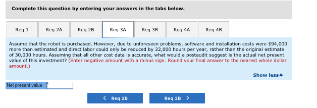 a robot for use on the company's assembly line. Selected data relating