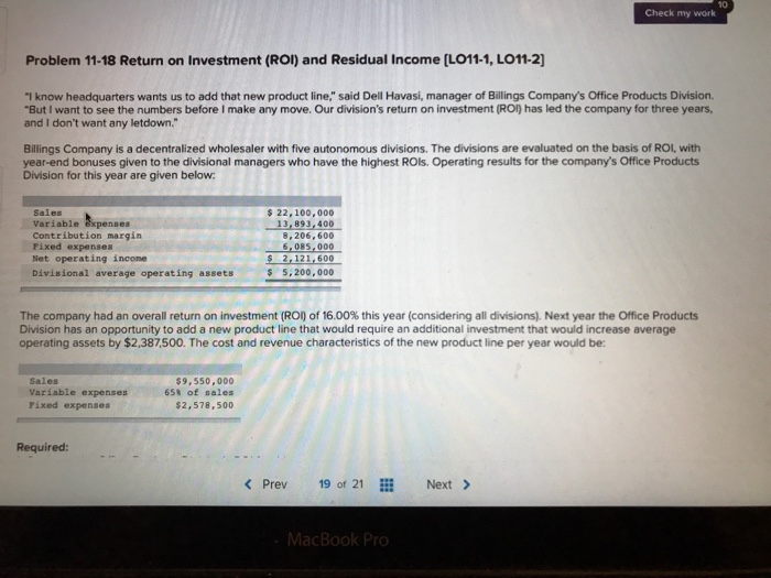 Use info below to answer question 10 Check my work Problem