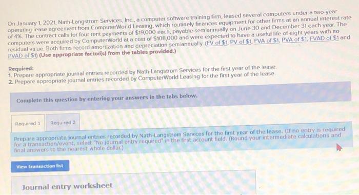  On January 1, 2021, Nath-Langstrom Services, Inc, a computer software training