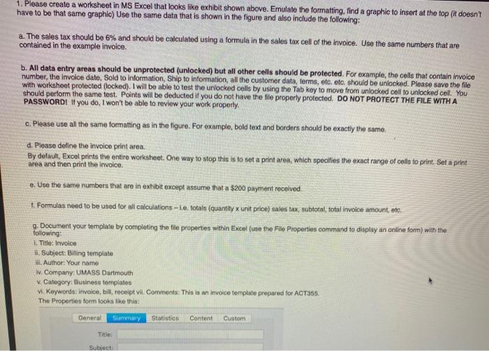shown below: Invoice Invoice Number: 15563 Invoice Date: 3/5/2015 Page: Voice: Fax