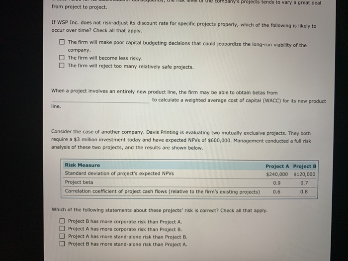 beta risk Understanding risks that affect projects and the impact of risk