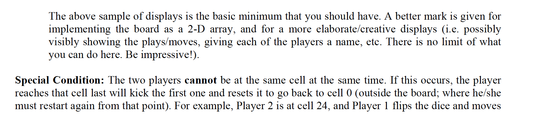 the creation time of the object. For the scope of this assignment,
