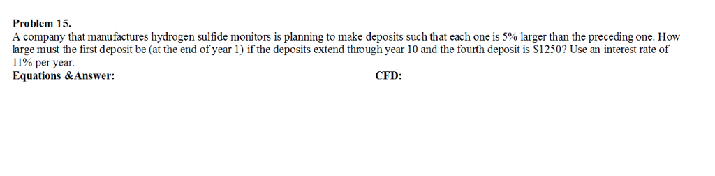 CFDs are required. No hand drawings; Use any computer drawing Software. Type