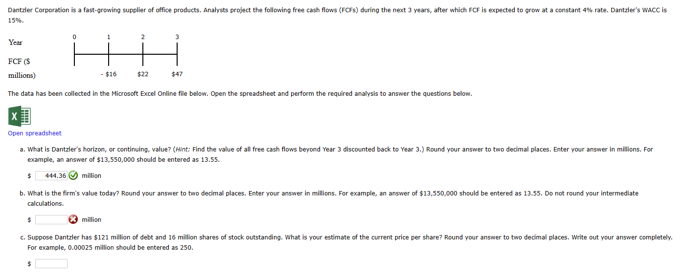 15%. The data has been collected in the Microsoft Excel Online