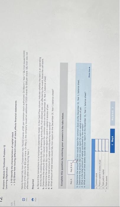 the characteristics of capital stock - 3-12 Show how issuing different classes