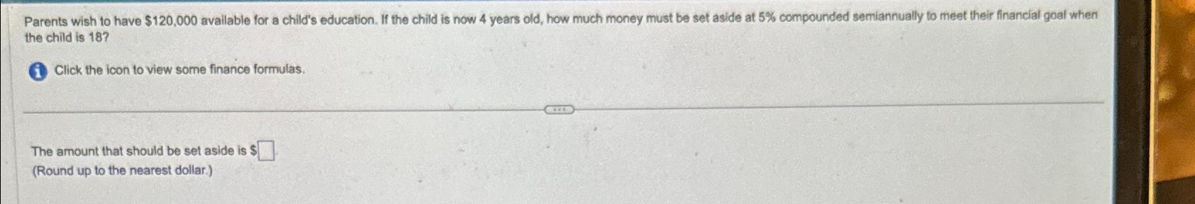  the child is 18? (i) Click the icon to view some