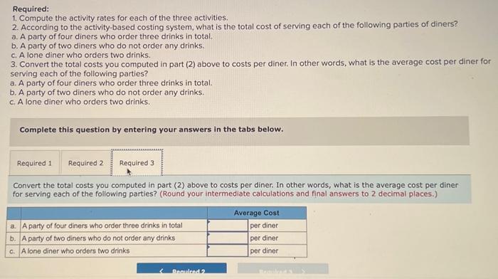 has been trying to better understand costs at the restaurant and has