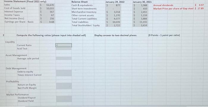 template. (14 points) a. Some items require amounts from the current year